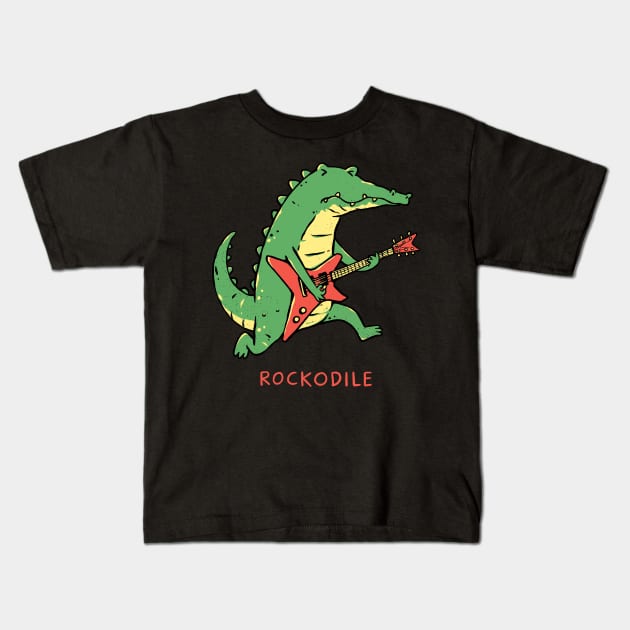 Rockodile Kids T-Shirt by triagus